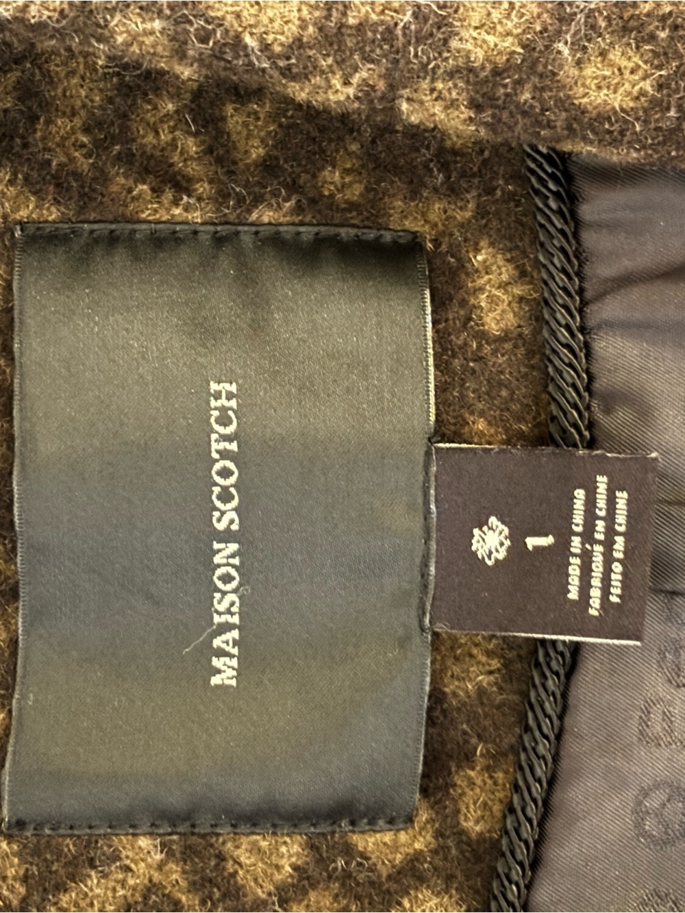 Maison Scotch (Scotch & Soda) Leopard Print Mid-Length Coat - Size 1 (S) - Picture 3 of 6